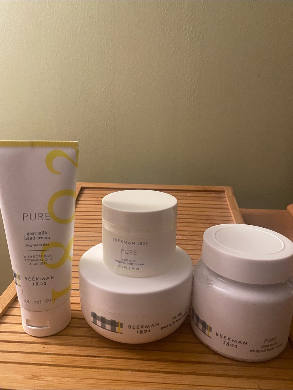 Beekman 1802 Pure Goat Milk Skincare Set - White with Yellow Accent